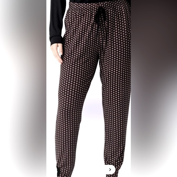 Messini Pants - Monogram Brown Patterned drawstrings Jogger Pants Sz XL